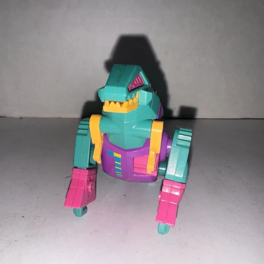 Vintage DinoTron Rextron & Stegotron Transforming Dinosaur Robot Toy Lot